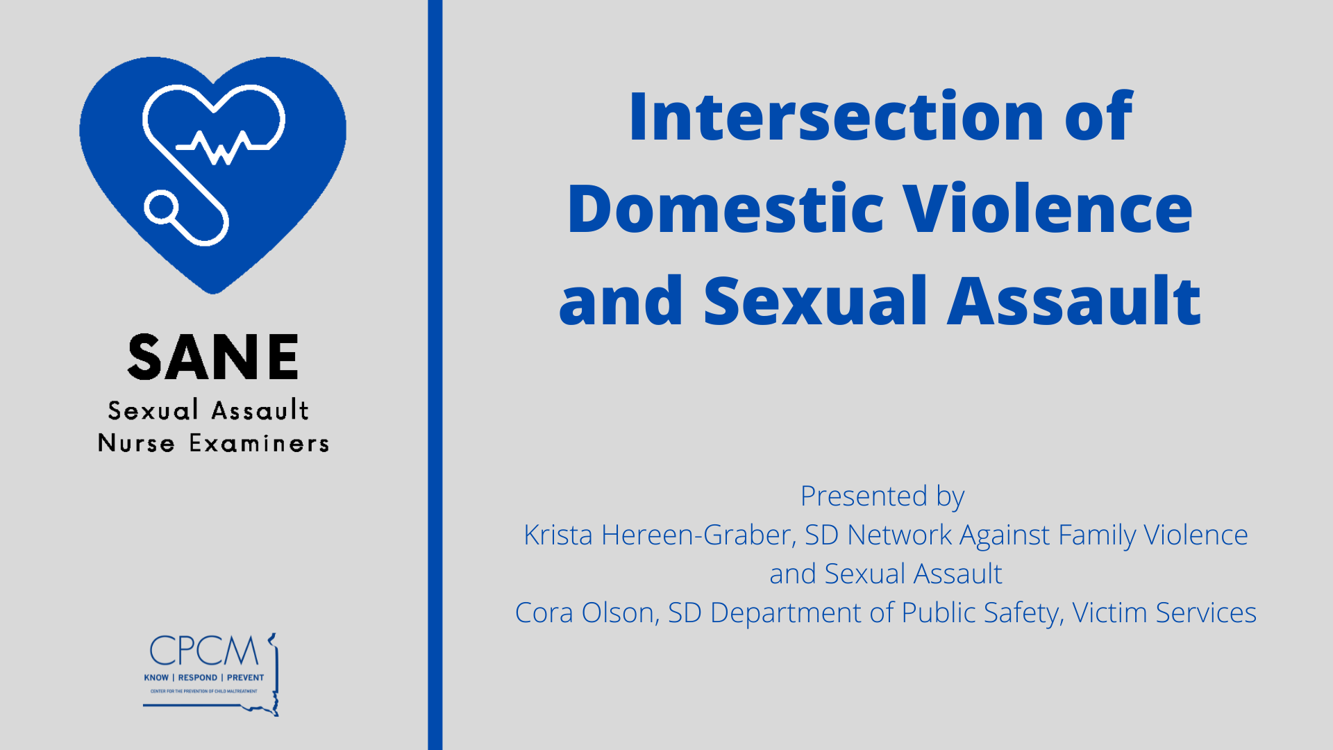 Intersection of Domestic Violence and Sexual Assault - CPCM